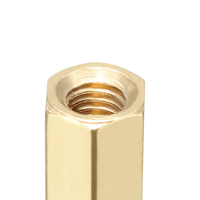 Harfington 12pcs M3 45+6mm Female Male Thread Brass Hex Standoff Spacer Screws PCB Pillar