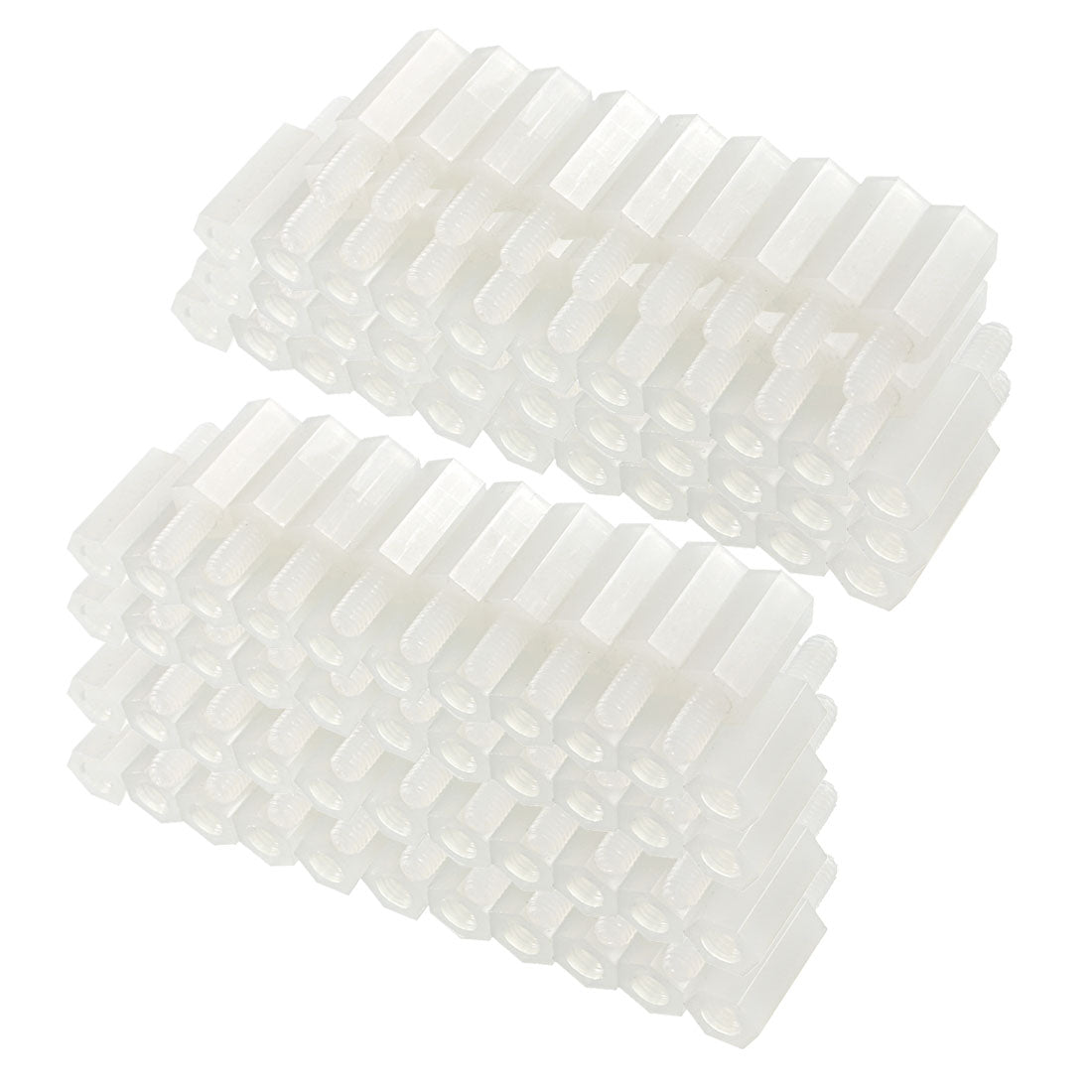 Harfington 150pcs M3 11+6mm Male Thread Nylon Hex Standoff Spacer Screws PCB Pillar