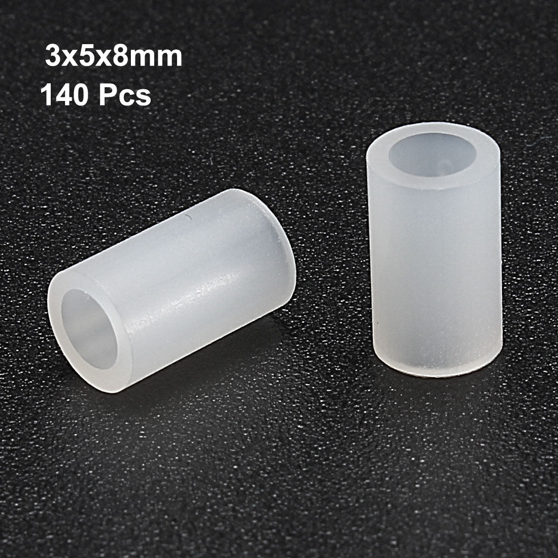 Harfington 140pcs 3x5x8mm Nylon Straight Insulating Tube PCB  Pillar Standoff Spacer