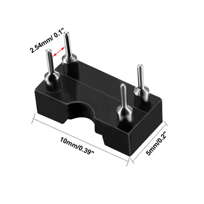 Harfington 15pcs 2.54mm Pitch 7.6 Row Pitch 2 Row 4 Round Pins Soldering DIP IC Chip Socket Adaptor
