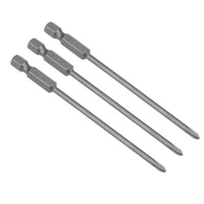 Harfington 3 Pcs 3mm PH1 Magnetic Phillips Screwdriver Bits, 1/4 Inch Hex Shank 3.94-inch Length S2 Power Tool