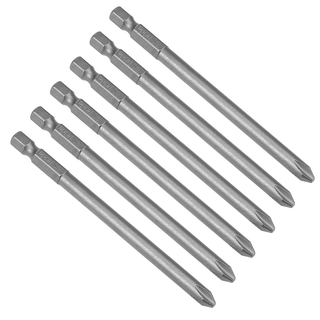 Harfington 6 Pcs 6mm PH2 Magnetic Phillips Screwdriver Bits, 1/4 Inch Hex Shank 3.94-inch Length S2 Power Tool