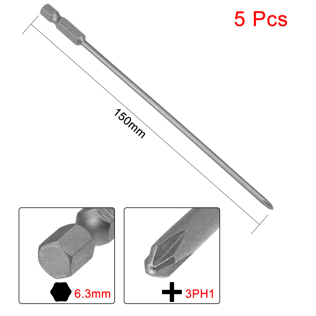 Harfington Magnetic Phillips Screwdriver Bits, Hex Shank S2 Steel Power Tools