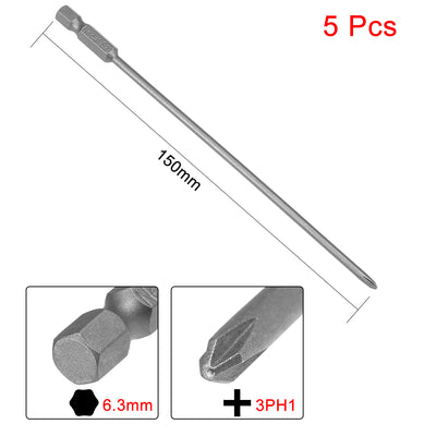 Harfington Magnetic Phillips Screwdriver Bits, Hex Shank S2 Steel Power Tools
