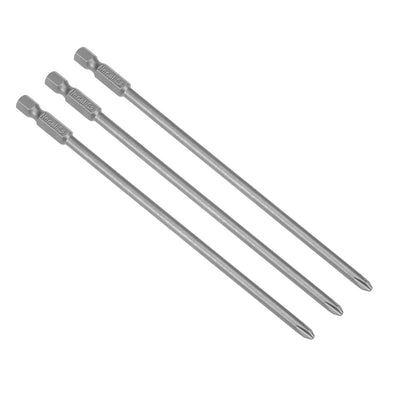 Harfington 3 Pcs 1/4 Shank 150mm Length 4.5mm Phillips PH2 Magnetic S2 Screwdriver Bits