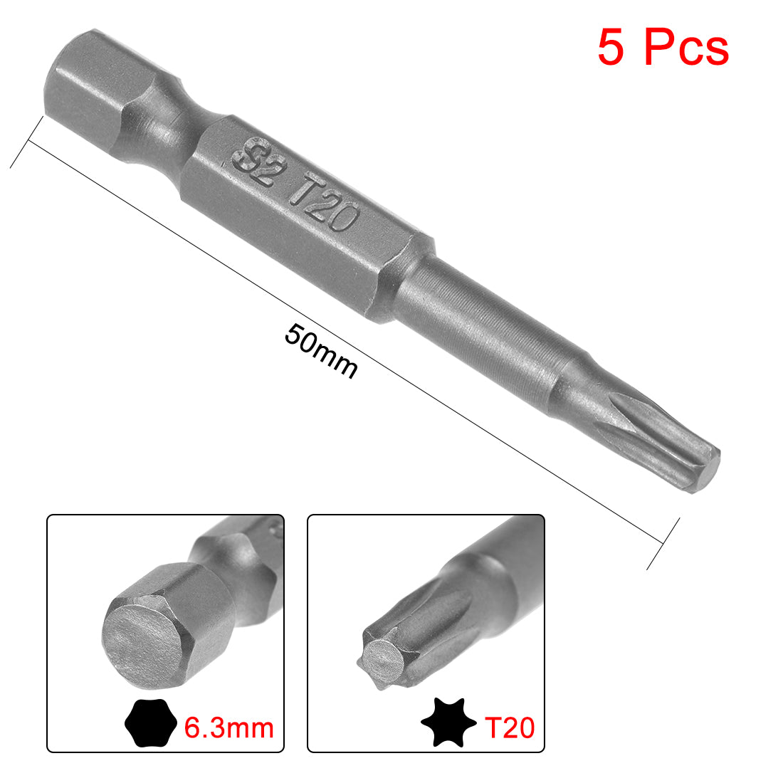 Harfington Magnetic Torx Screwdriver Bits, Hex Shank S2 Steel Power Tool