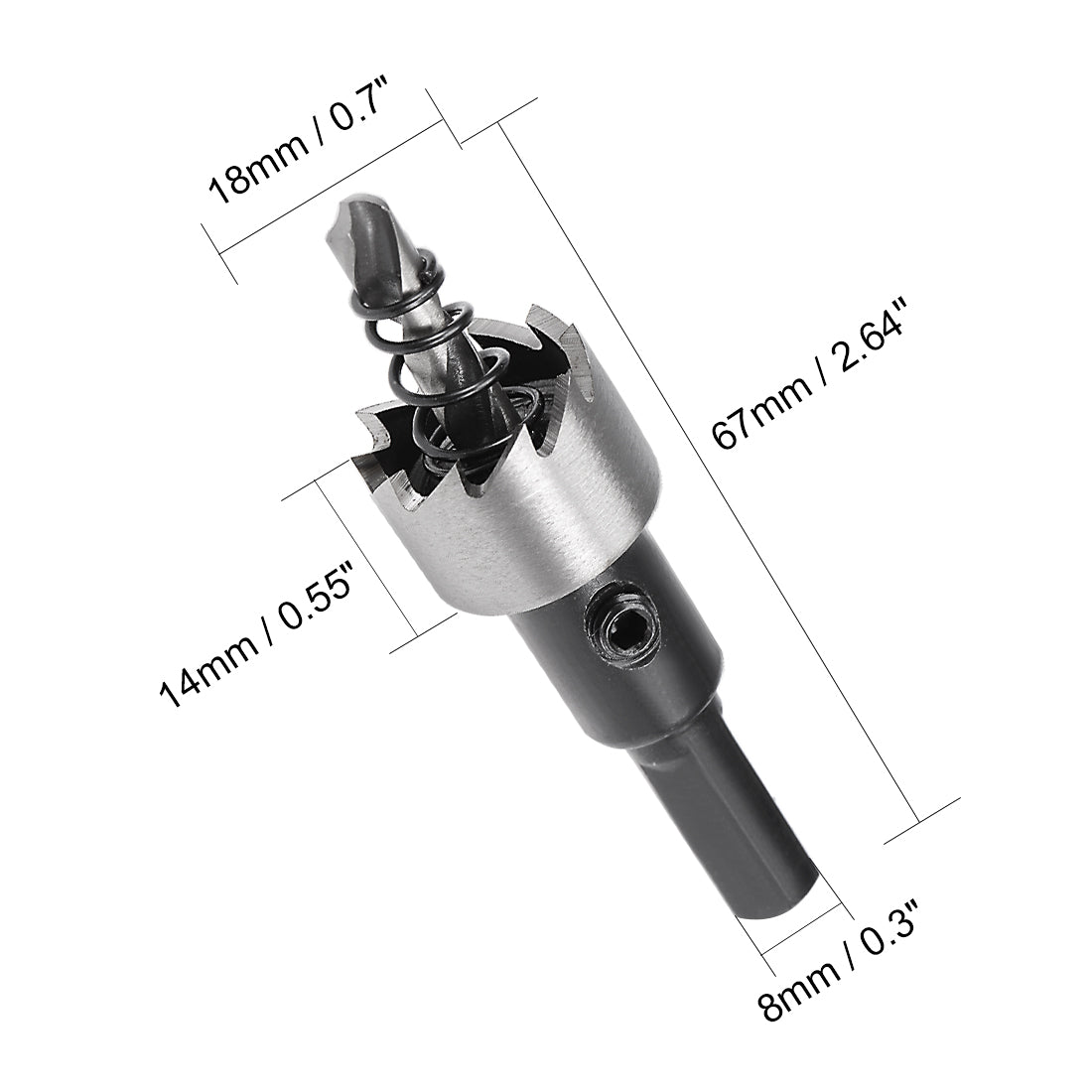Harfington 12-20mm HSS Drill Bit Hole Saw Cutter for Metal Alloy Wood