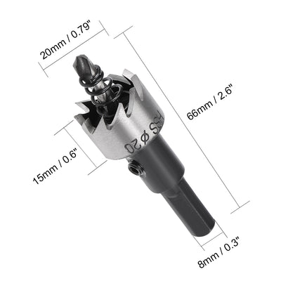 Harfington 12-20mm HSS Drill Bit Hole Saw Cutter for Metal Alloy Wood