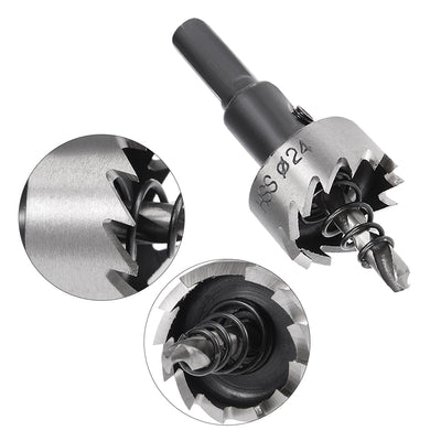 Harfington 24mm HSS Drill Bit Hole Saw Cutter for Metal Alloy Wood