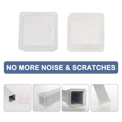Harfington Clear PVC Chair Leg Caps End Pad Feet Cover Furniture Slider Floor Protector 4pcs Reduce Noise Anti Scratch