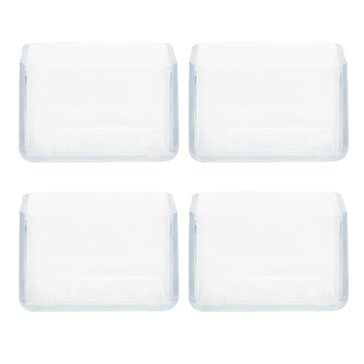 Harfington Clear PVC Chair Leg Caps End Pad Feet Cover Furniture Slider Floor Protector 4pcs Reduce Noise Anti Scratch