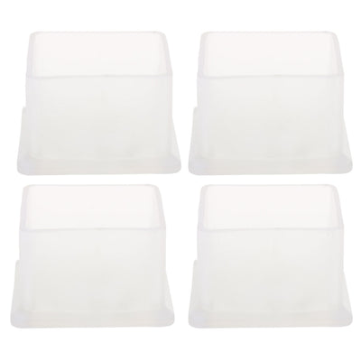 Harfington Clear PVC Chair Leg Caps End Pad Feet Cover Furniture Slider Floor Protector 4pcs Reduce Noise Anti Scratch