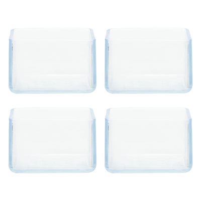 Harfington Clear PVC Chair Leg Caps End Pad Feet Cover Furniture Slider Floor Protector 4pcs Reduce Noise Anti Scratch