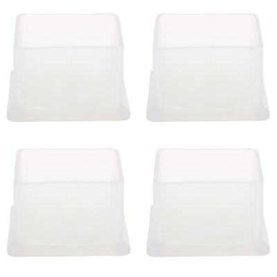 Harfington Clear PVC Chair Leg Caps End Pad Feet Cover Furniture Slider Floor Protector 4pcs Reduce Noise Anti Scratch