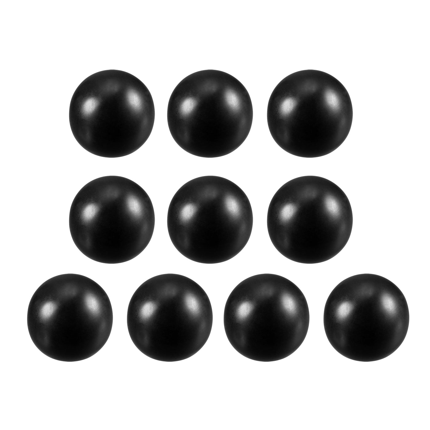 Harfington 10 Pcs Thermoset Ball Knob Female Thread Machine Handle Smooth Rim Black