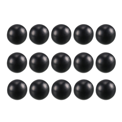 Harfington 15 Pcs Thermoset Ball Knob Female Thread Machine Handle Smooth Rim Black