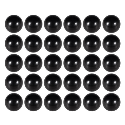 Harfington 30 Pcs Thermoset Ball Knob Female Thread Machine Handle Smooth Rim Black