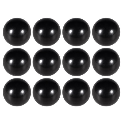 Harfington 12 Pcs Thermoset Ball Knob Female Thread Machine Handle Smooth Rim Black