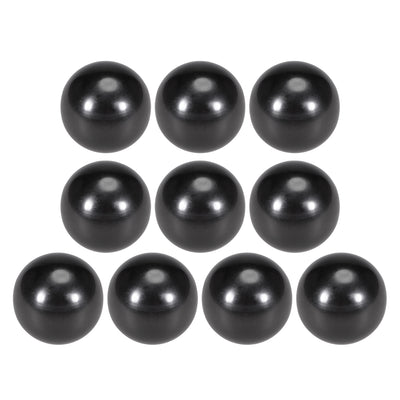 Harfington 10 Pcs Thermoset Ball Knob Female Thread Machine Handle Smooth Rim Black