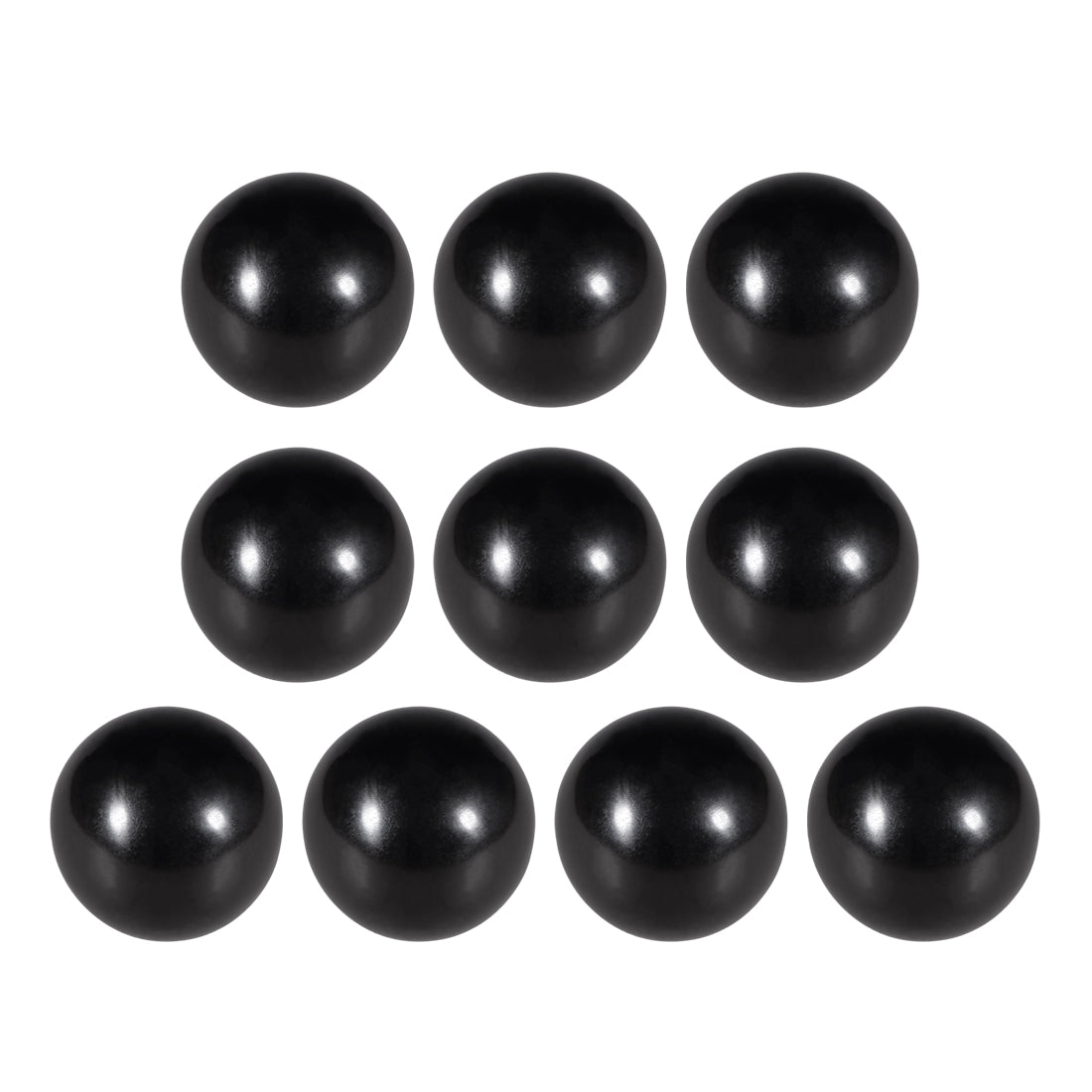 Harfington 10 Pcs Thermoset Ball Knob Female Thread Machine Handle Smooth Rim Black