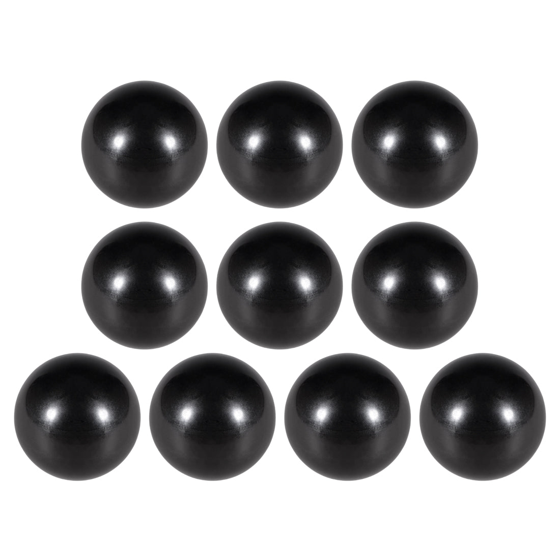 Harfington 10 Pcs Thermoset Ball Knob Female Thread Machine Handle Smooth Rim Black