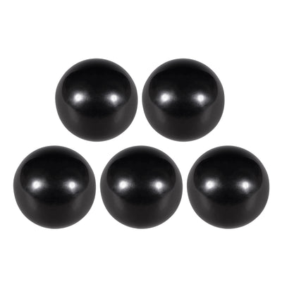 Harfington 5 Pcs Thermoset Ball Knob M6 Female Thread Machine Handle 25mm Diameter Smooth Rim Black