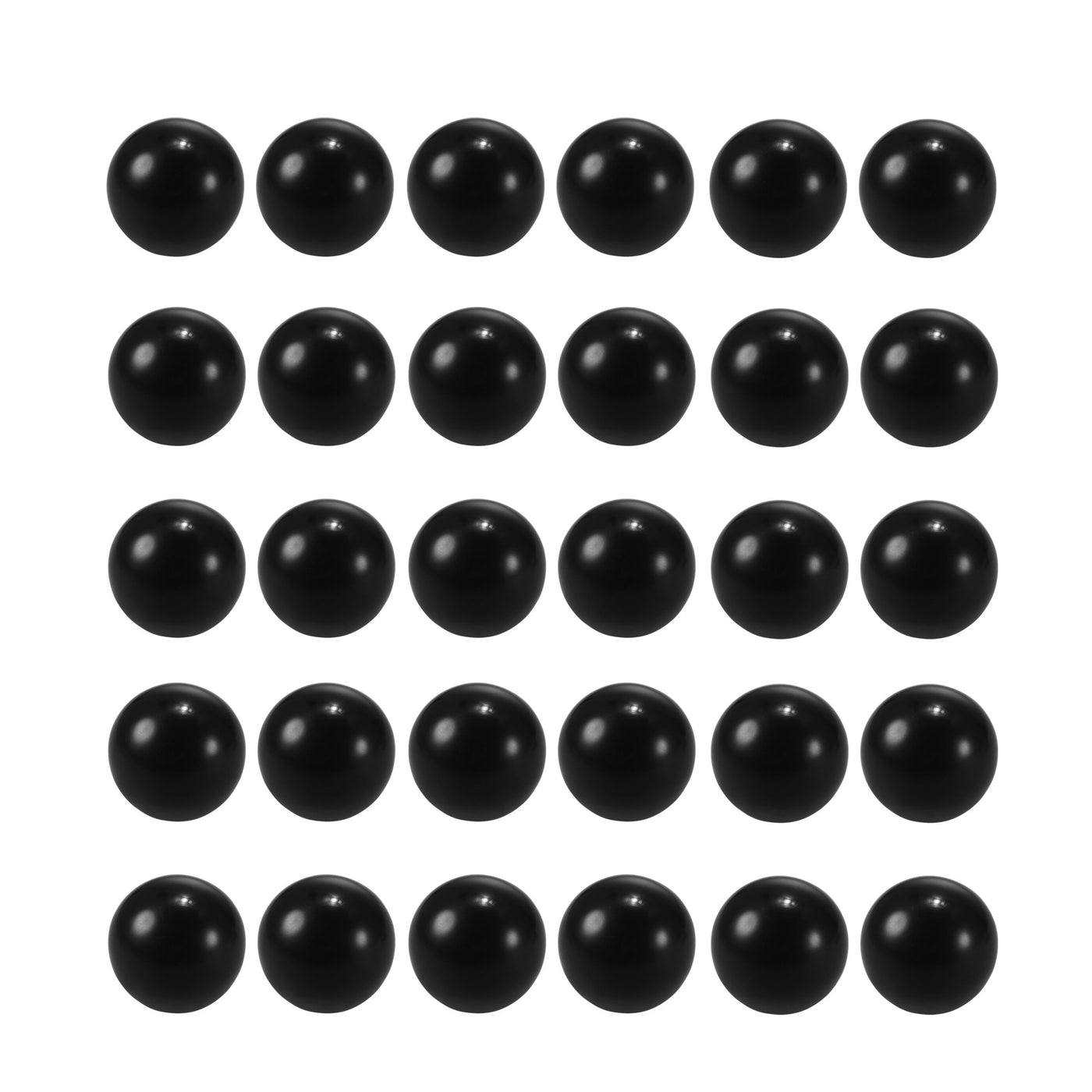 Harfington 30 Pcs Thermoset Ball Knob Female Thread Machine Handle Smooth Rim Black