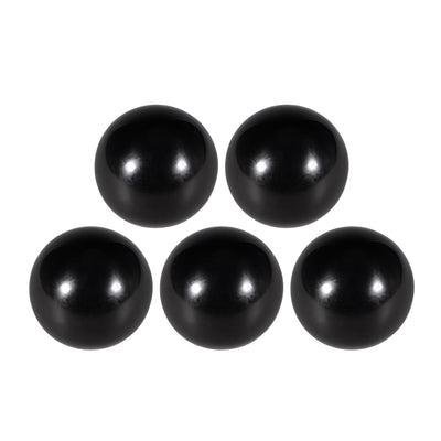 Harfington 5 Pcs Thermoset Ball Knob M6 Female Thread Machine Handle 30mm Diameter Smooth Rim Black