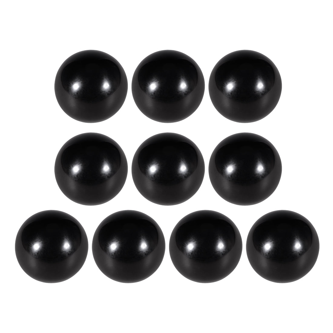 Harfington 10 Pcs Thermoset Ball Knob Female Thread Machine Handle Smooth Rim Black