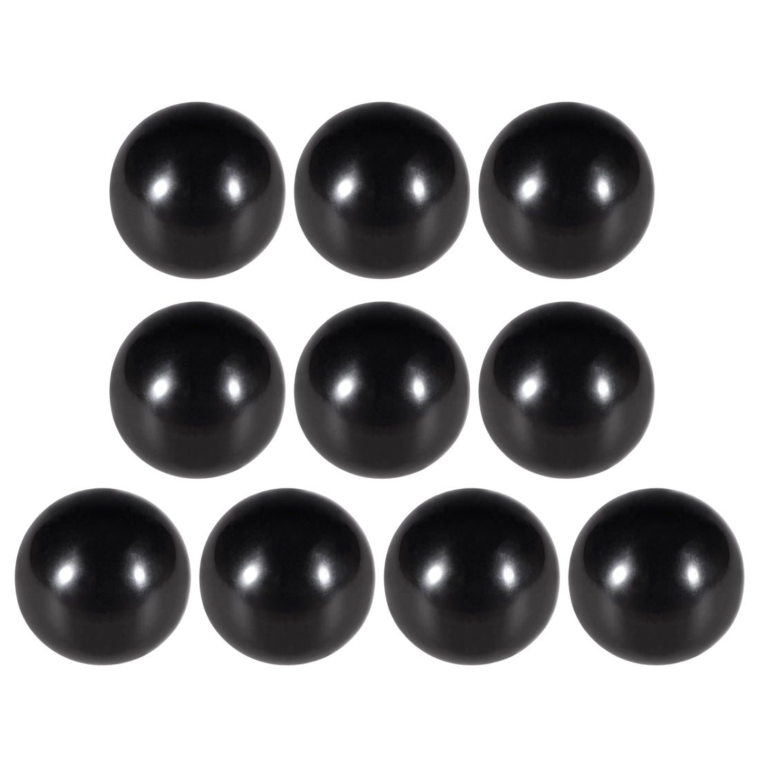 Harfington 10 Pcs Thermoset Ball Knob Female Thread Machine Handle Smooth Rim Black