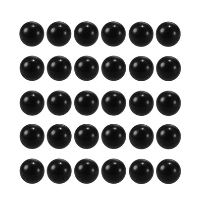 Harfington 30 Pcs Thermoset Ball Knob Female Thread Machine Handle Smooth Rim Black