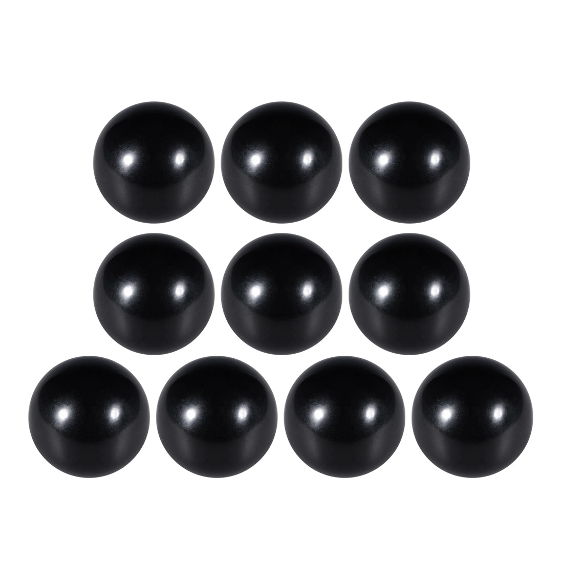 Harfington 10 Pcs Thermoset Ball Knob Female Thread Machine Handle Smooth Rim Black