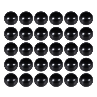 Harfington 30 Pcs Thermoset Ball Knob Female Thread Machine Handle Smooth Rim Black