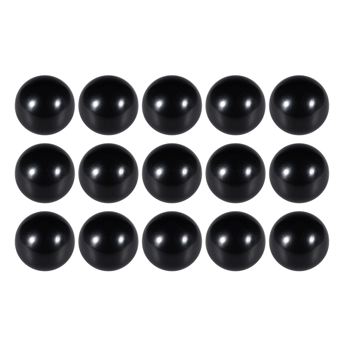 Harfington 15 Pcs Thermoset Ball Knob Female Thread Machine Handle Smooth Rim Black