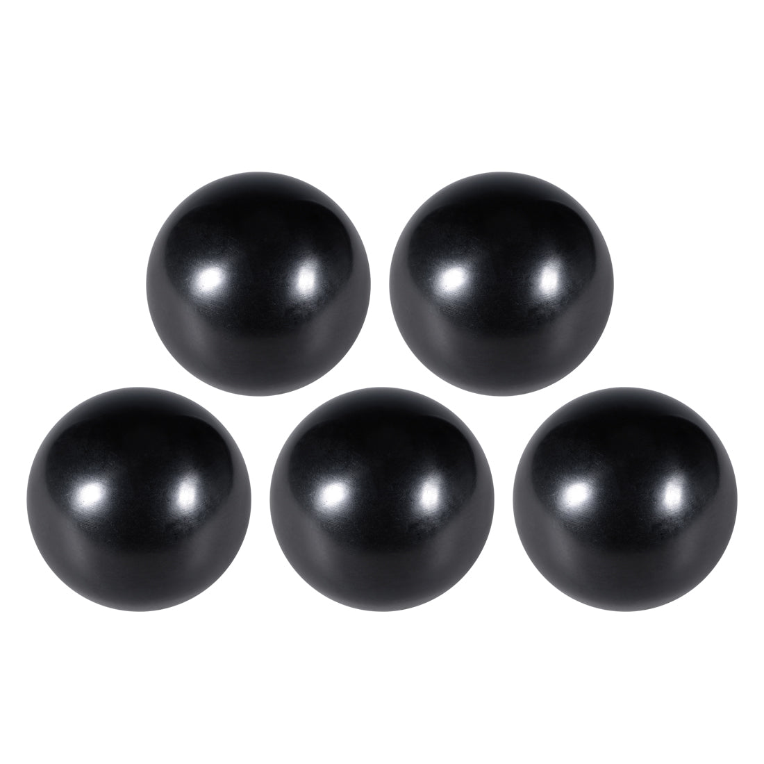 Harfington 5 Pcs Thermoset Ball Knob M10 Female Thread Machine Handle 40mm Diameter Smooth Rim Black