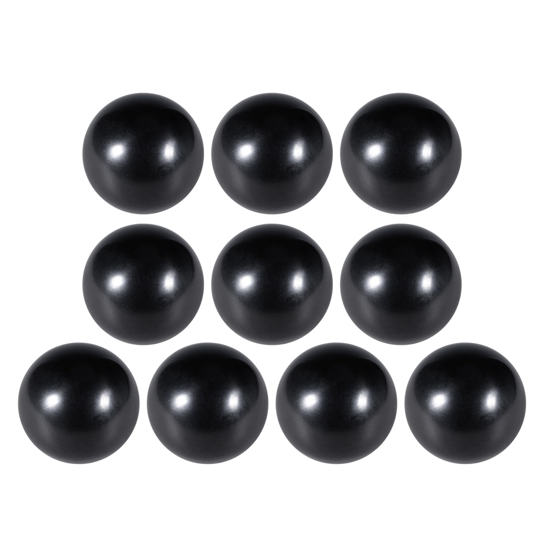 Harfington 10 Pcs Thermoset Ball Knob Female Thread Machine Handle Smooth Rim Black
