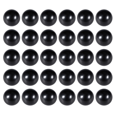 Harfington 30 Pcs Thermoset Ball Knob Female Thread Machine Handle Smooth Rim Black