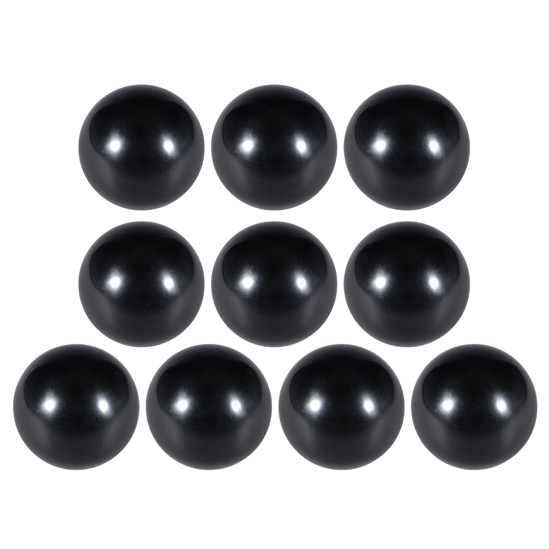 Harfington 10 Pcs Thermoset Ball Knob Female Thread Machine Handle Smooth Rim Black