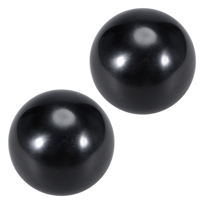 Harfington 2 Pcs Thermoset Ball Knob Female Thread Machine Handle Smooth Rim Black