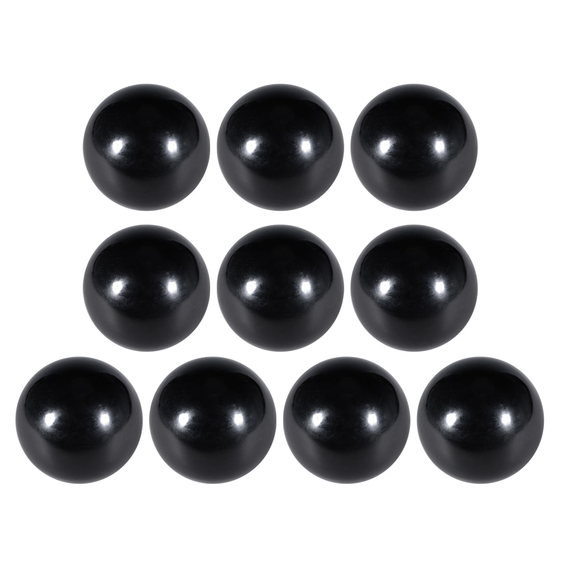 Harfington 10 Pcs Thermoset Ball Knob Female Thread Machine Handle Smooth Rim Black