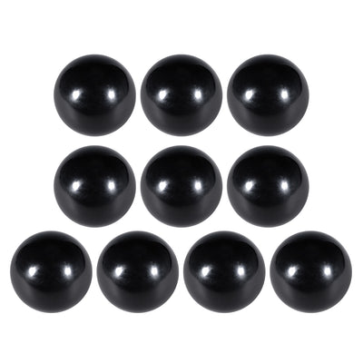 Harfington 10 Pcs Thermoset Ball Knob Female Thread Machine Handle Smooth Rim Black