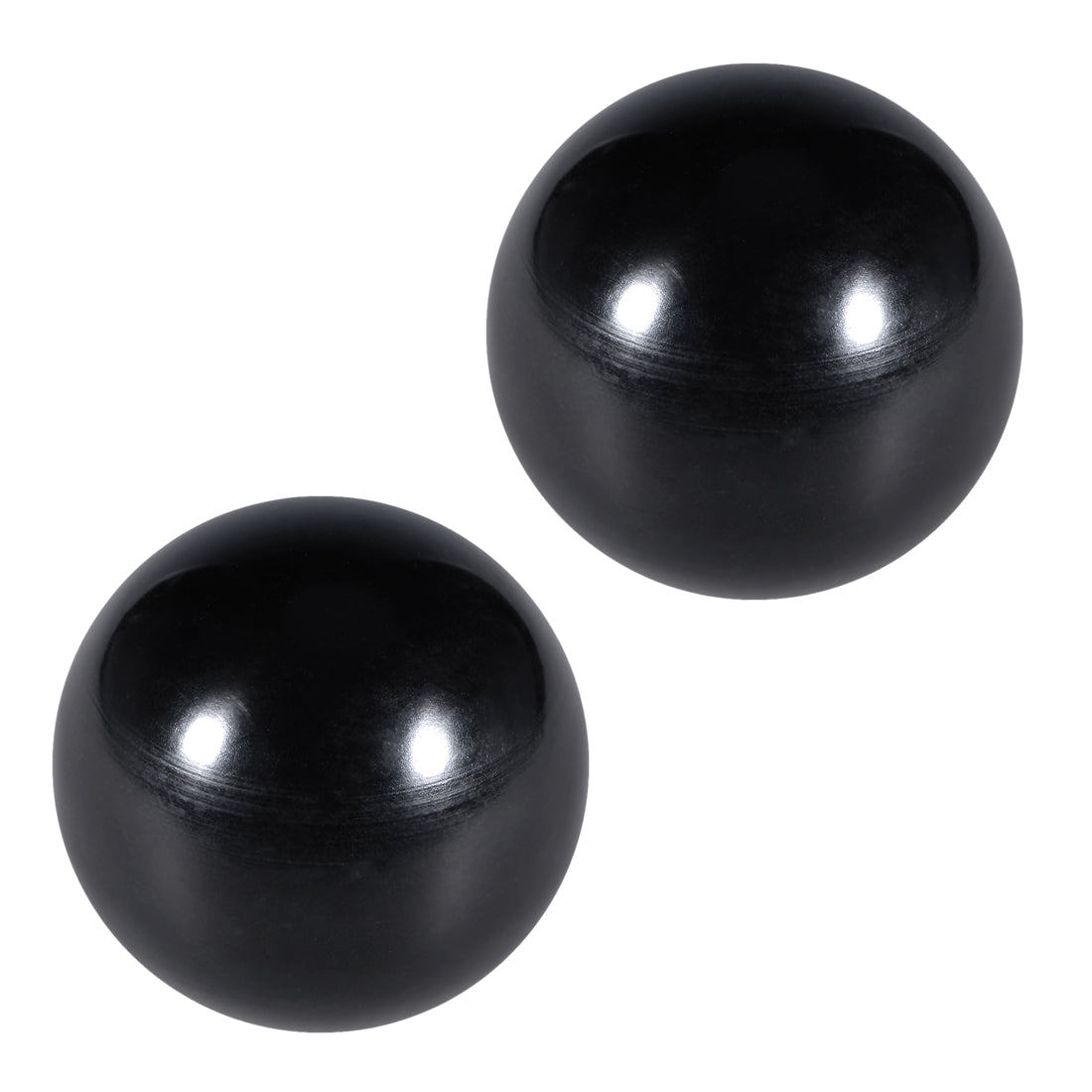 Harfington 2 Pcs Thermoset Ball Knob Female Thread Machine Handle Smooth Rim Black