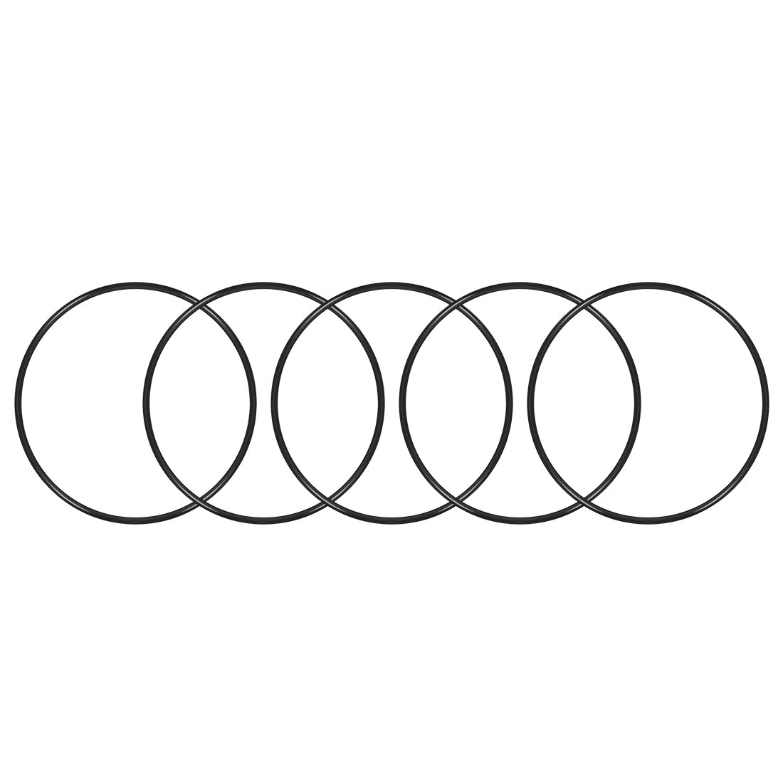 Harfington O-Rings Nitrile Rubber Round Seal Gasket 5 Pieces