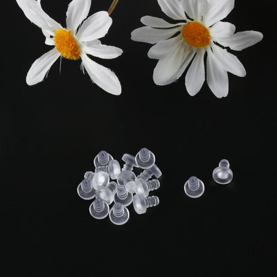 Harfington 16pcs 5mm Clear Flat Soft Stem Bumper Glide Patio Outdoor Furniture Chair Desk