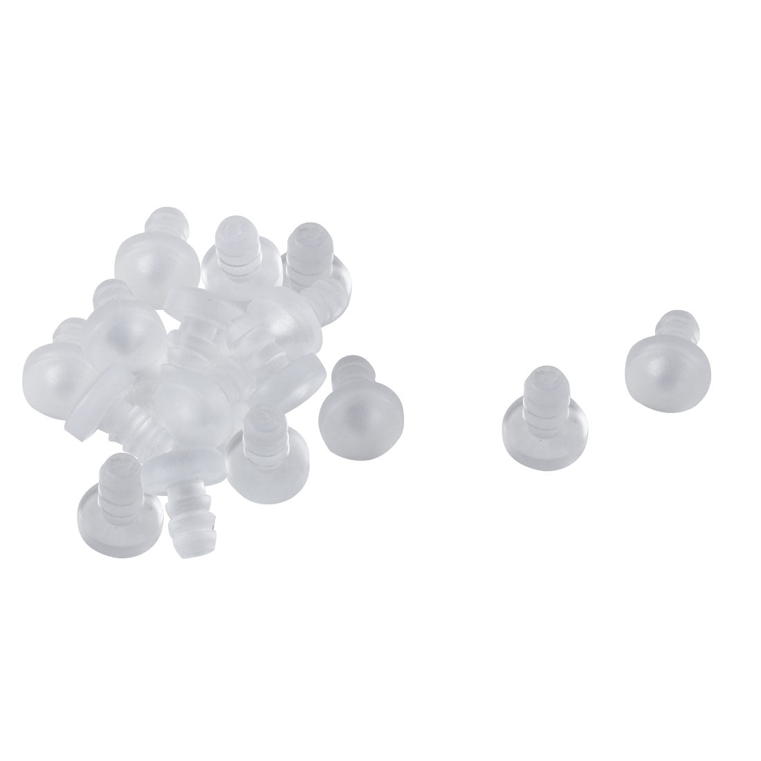 Harfington 16pcs 5mm Clear Flat Soft Stem Bumper Glide Patio Outdoor Furniture Chair Desk