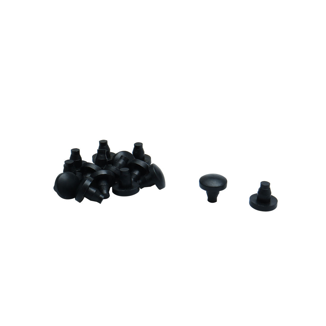 Harfington 16pcs 7mm Black Stem Bumpers Glide, Patio Outdoor Furniture Glass Table Top Anti-collision Embedded