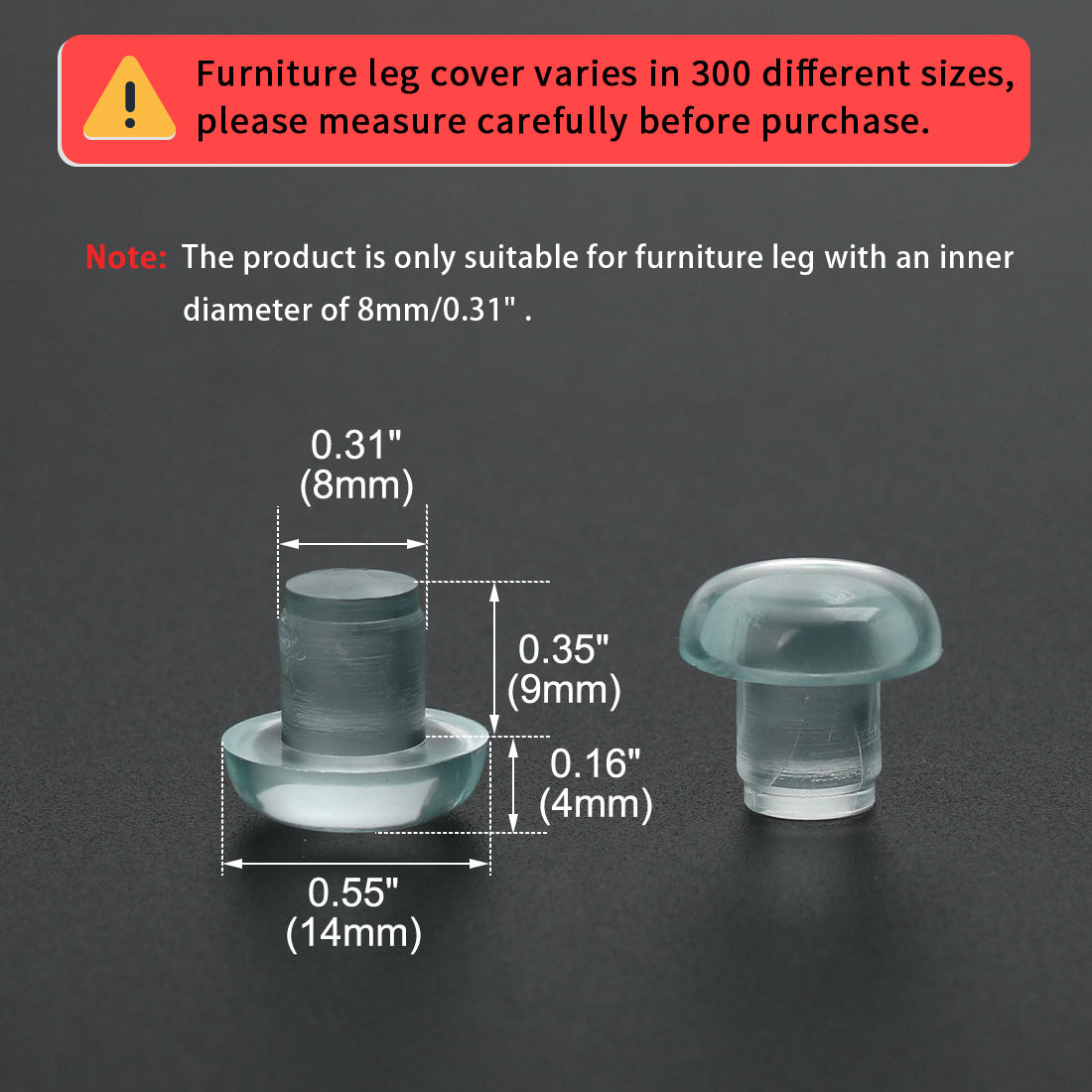 Harfington 16pcs Stem Bumpers Glide, Patio Outdoor Furniture Glass Table Top Anti-collision