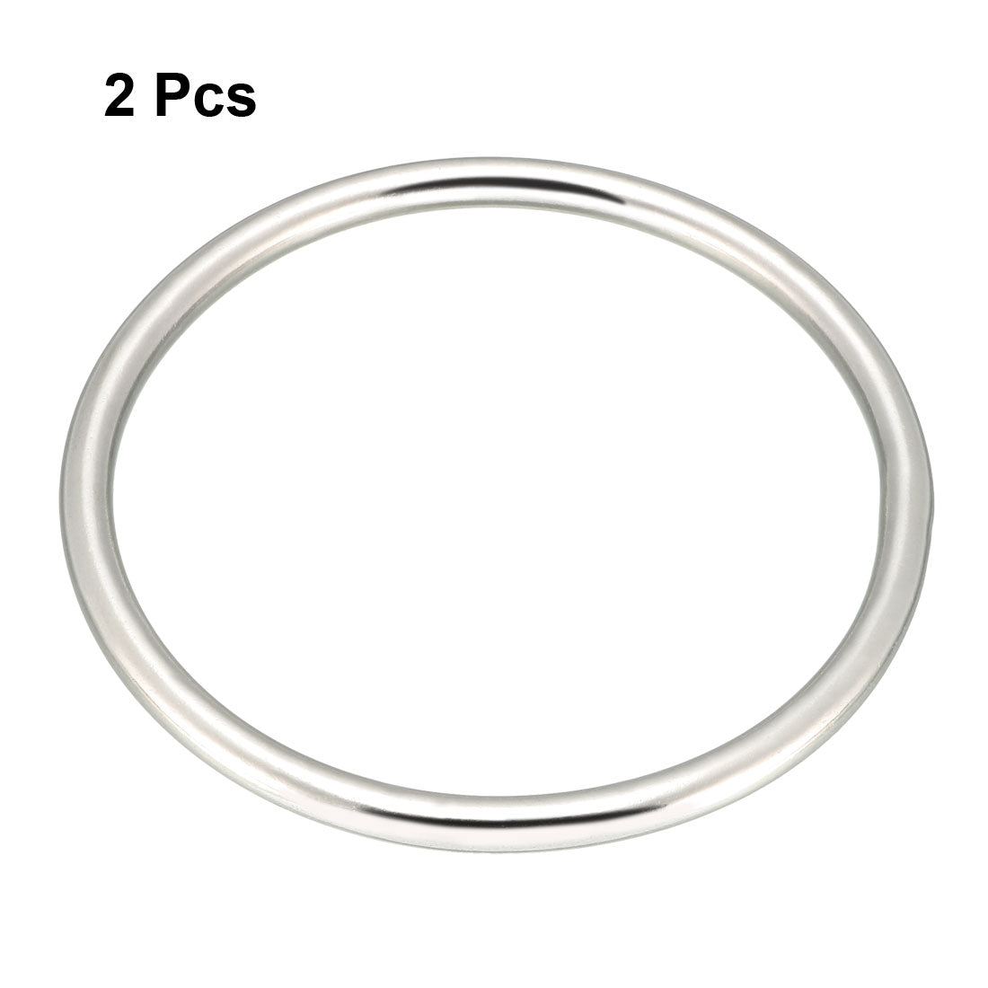 Harfington 2 Pcs Multi-Purpose Metal O Ring Buckle Welded 68mm x 60mm x 4mm for Hardware Bags Ring Hand DIY Accessories