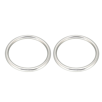 Harfington 2 Pcs Multi-Purpose Metal O Ring Buckle Welded 70mm x 60mm x 5mm for Hardware Bags Ring Hand DIY Accessories