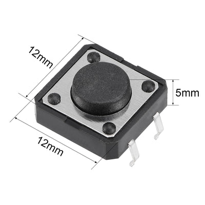 Harfington 12x12x5mm Panel Mini/Micro/Small PCB Momentary Tactile Tact Push Button Switch DIP 8PCS
